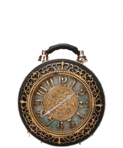 Vintage Clock Satchel Bag 2020 GREEN